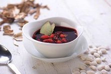 Barszcz z fasolą i grzybami :)