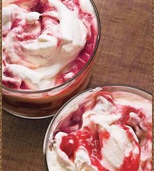 Rabarbarowy fool  
 
Składniki
1kg rabarbaru, obranego i pokrojonego na kawałki
300g cukru waniliowego
500ml śmietany kremówki
Sposób przyrządzenia

Rozgrzej piekarnik do 190 C....