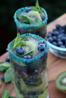 Kiwi blueberry mojito.