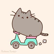 Pusheen the cat gif <3
