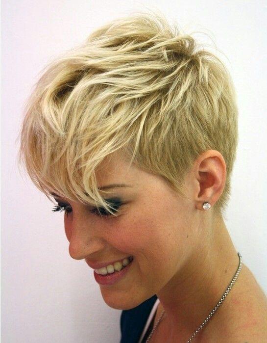 Blonde pixie cut