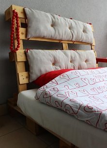 paletowe łoże:)