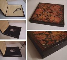 Decoupage. Drewniane pudełko. Kontakt: studio@zuzdesign.pl