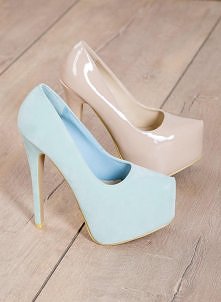 SZPILKI MELANIE MINT SUEDE/NUDE PLATFORMS