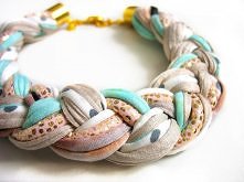 Naszyjnik pudrowy warkocz, ...