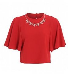BLUZKA CROP TOP DIAMOND CZERWONA