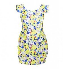 SUKIENKA BOMBKA WZÓR GEOMETRYCZNY MULTIKOLOR