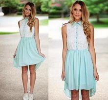 Miętowa sukienka :)