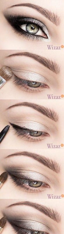 metaliczny makijaż oka