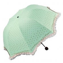 CANDY COLOR SWEET GIRL LACY DOTTED FOLDING UMBRELLA