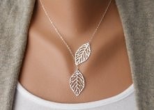 lovely simple fashion leaf necklace