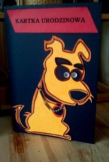 Kartka urodzinowa dla chlopca, który kocha psiaki:)