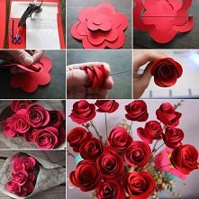roze z papieru