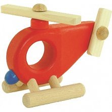 Bajo 45610 - Drewniany Helikopter Zabawka Straż w kolorze czerwonym dla dzieci od lat 2. Zabawka to helikopter ekipy ratowniczej zarówno dla dziewczynki jak i chłopczyka, więcej...