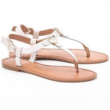 TOMMY HILFIGER - Julia 26A - Brązowe Sk&oacute;rzane Sandały Damskie - FW56816798