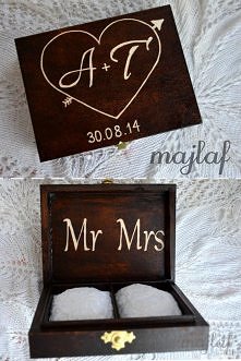 Pudełko na obrączki grawerowane od majlaf <3

facebook/majlafDIY