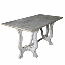 Francuska patynowana konsola Tulipe Parisienne na dekoracyjnych nogach od BLACK BEAR HOUSE