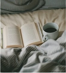 tea and good book = happines