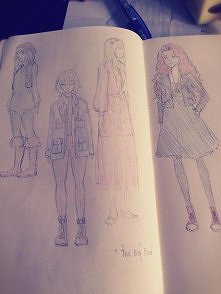 Wielka Czwórka z Czkawką i Jackiem w formie female.
(Nie ja wykonałam rysunek)