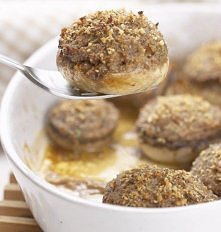 Pieczarki faszerowane z orzechami