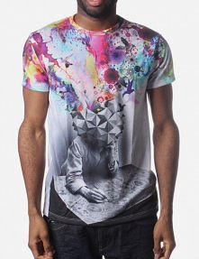 Imaginary Foundation Study Men's Printed T-Shirt Grey