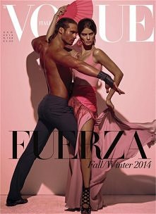 Doskonała kulturowa mieszanka, czyli hiszpańskie klimaty na okładce Vogue Italia August 2014 z przepiękną Isabeli Fontaną w roli głównej! Autorem zdjęcia jest Steven Meisel.