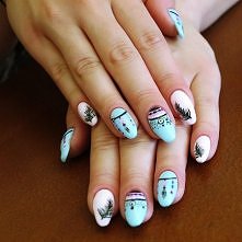 Moje paznokcie :) indiański...