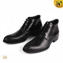 Mens Black Leather Dress Ankle Boots CW763391