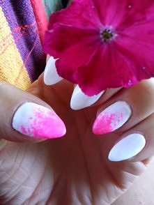 pazurki biało różowe :)