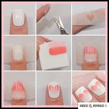 różowe serduszka na białym tle