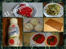 Śniadanie:
Chleb razowy wieloziarnisty (Carrefour) + serek kanapkowy paprykowy (Włoszczowa) + pomidor
II śniadanie:
Jogobella Light do picia o smaku malinowym
Obiad:
Fasolka szp...