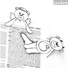 dwa misie książkowe - aniołek i diabełek