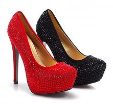 Klik w powiększone zdjęcie po więcej szczegółów - MODNE CZÓŁENKA Z KRYSZTAŁKAMI D012B /P30R