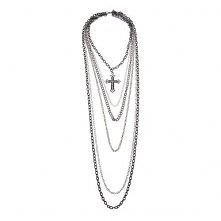 Naszyjnik z krzyżem oraz ła...
