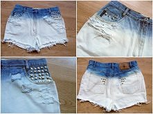 :) szorty ombre z ćwiekami