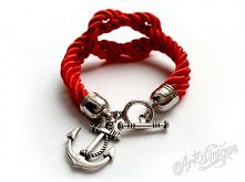 Bransoletka w stylu marine z kotwicą