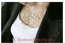 Naszyjnik złote kwiaty