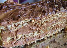 Składniki (kwadratowa foremka i boku 30 cm)

250 g herbatników
300 g cukierków kukułki
1 litr mleka
4 budynie czekoladowe
200 g miękkiego masła
100 ml likieru śmietankowego
2 ły...