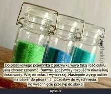 Jak zrobić kolorowy cukier?