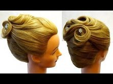Прическа на свадьбу и выпускной. Вечерняя прическа. Wedding evening prom hairstyle