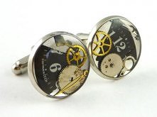 Steampunkowe spinki do mankietów
