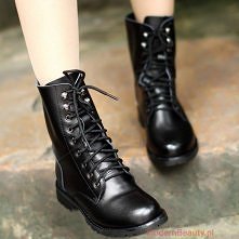 Zimowe sznurowane obuwie ze skóry naturalnej