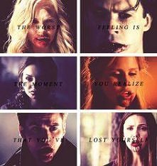 The worst feeling is the moment you realize that you've lost yourself