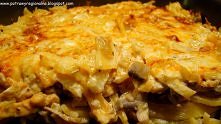zapiekanka kurczak i pieczarki