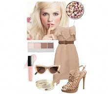 Stylizacja beżowo brzoskwiniowa. Kliknij w duże zdjęcie i sprawdź wszystkie elementy stylizacji.