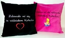 Niebanalny pomysł na prezent. Poduszka z haftem. Napisy mogą być dowolne :)