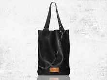 Worek ze skóry naturalnej CZARNY