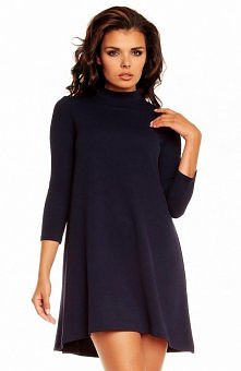 Nommo NA39 sukienka granatowa Elegancka sukienka
- rękaw 3/4