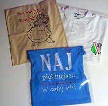 Torba, bokserka i koszulka. Wszystko zahaftowane według Waszych pomysłów ;) Czekamy na kolejne zamówienia.