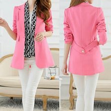 Fashion Pure Color Long-sleeved Blazer Jacket Coat